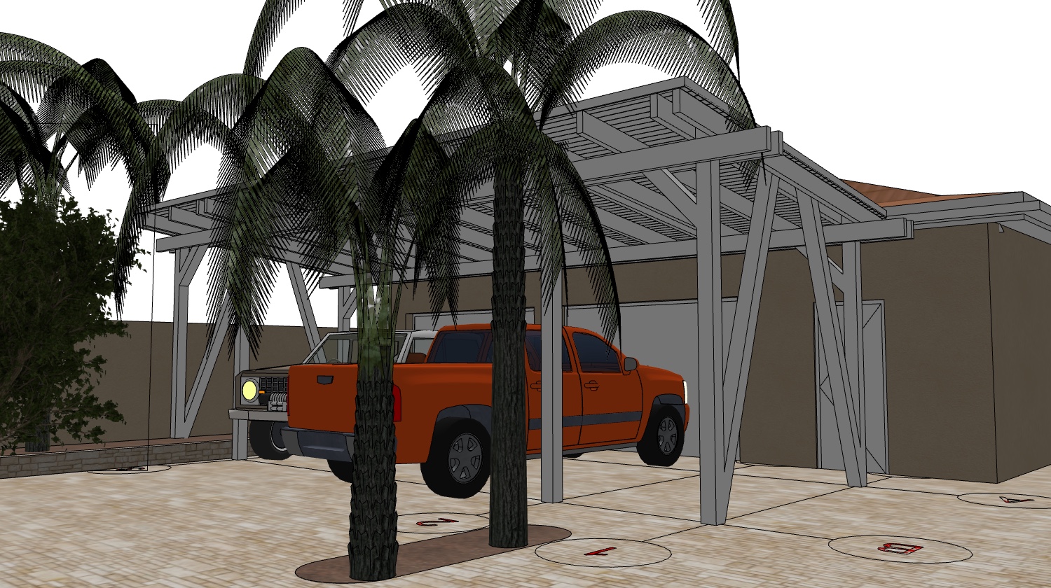 Carport design in Jan Thiel, Curaçao